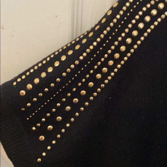 Chaus Short-sleeve knit top - Black/Gold Studs - Picture 3 of 4